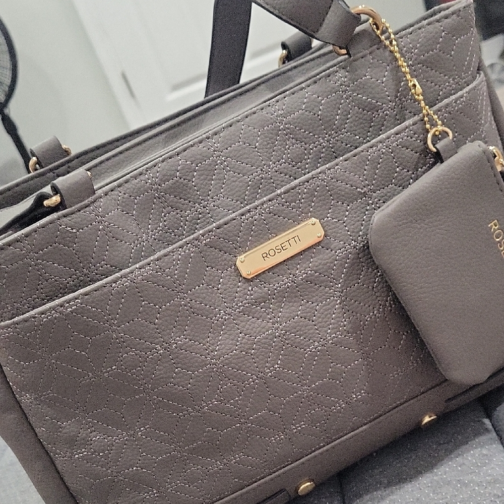 Rosetti Taupe Quilted Shoulder Bag